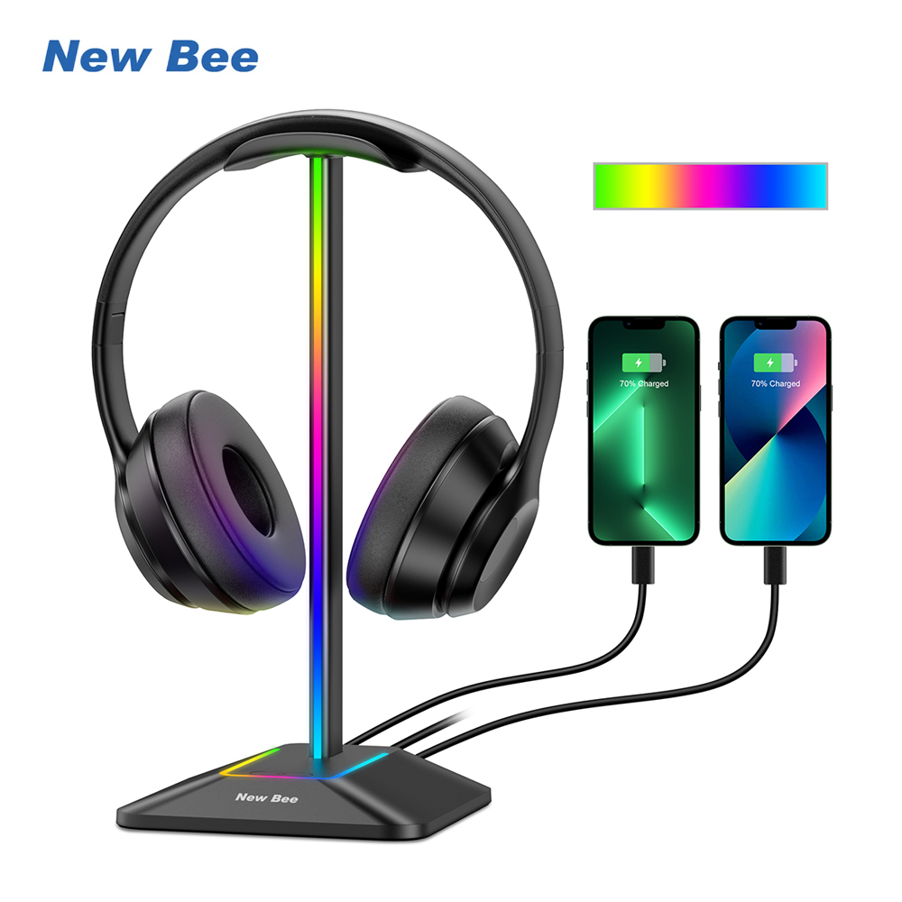 Headset Stand Rgb - 新しい Bee Z8 RGB ヘッドフォンスタンドホルダー 2