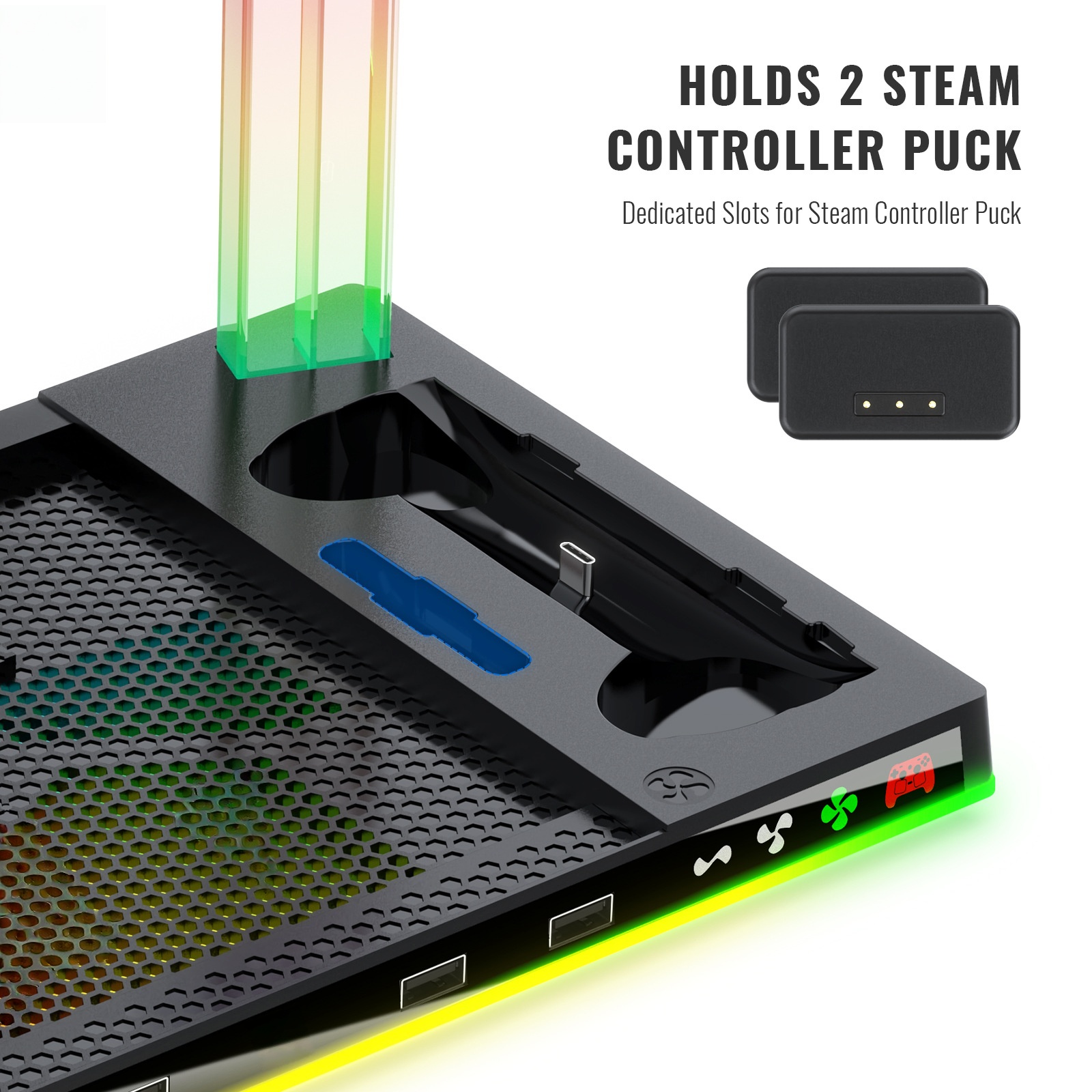 Steamコントローラースタンド用充電ドックとRGB照明効果 - Headset Stand Rgb のレビューと価格