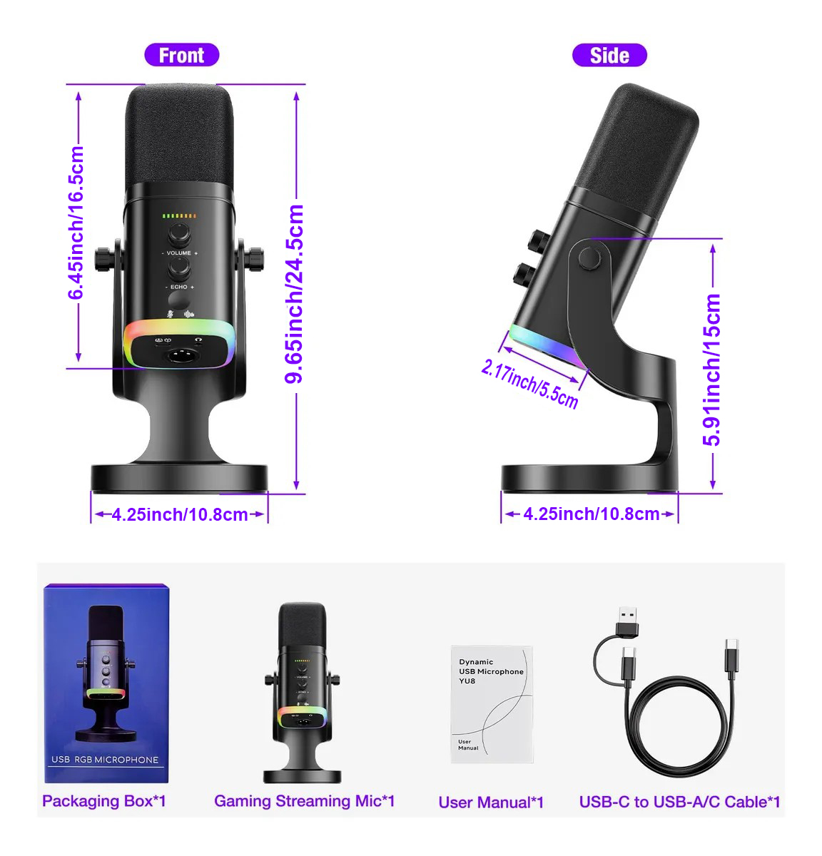 USB/XLRダイナミックマイク（ゲームストリーミング用）  - Headset Stand Rgb のレビューと価格