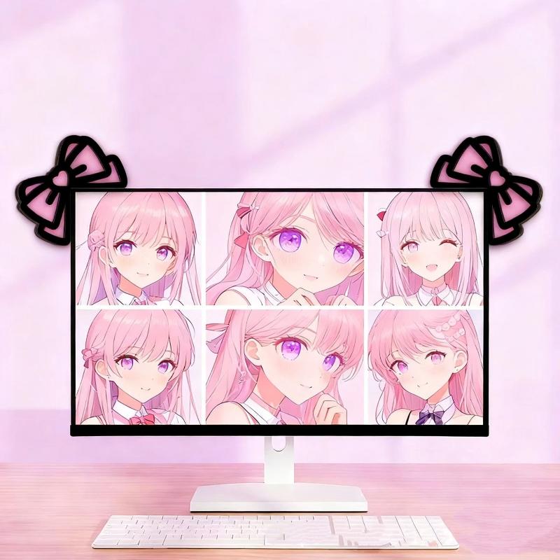 新しい 1/2 個木製ちょう結び PC アクセサリーかわいい - Gaming Accessories Monitor のレビューと価格