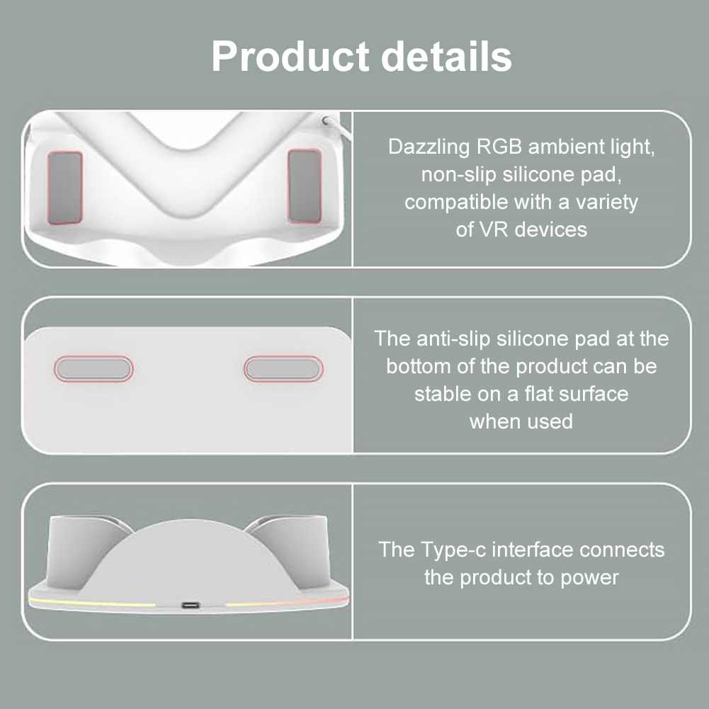 メタクエスト3S VR充電ステーション用充電ドック RGBラ - Headset Stand Rgb のレビューと価格