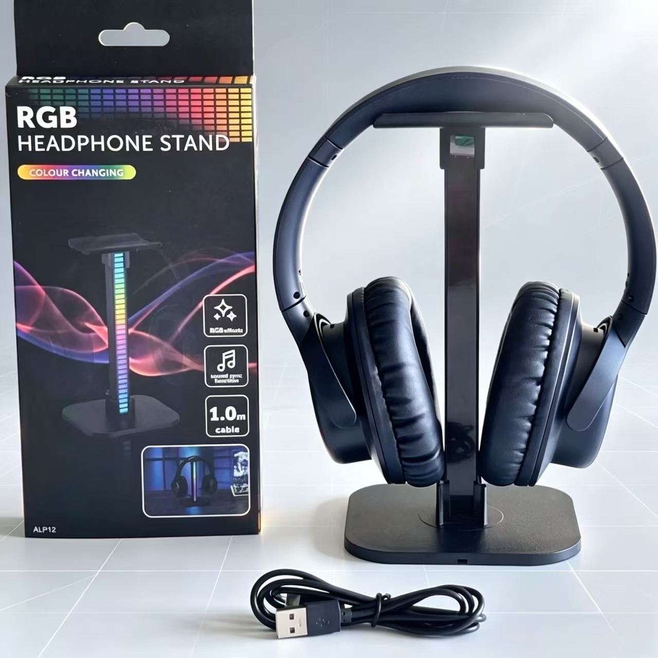 USBゲーミングヘッドホンスタンド RGBリズムライト付き  - Headset Stand Rgb のレビューと価格