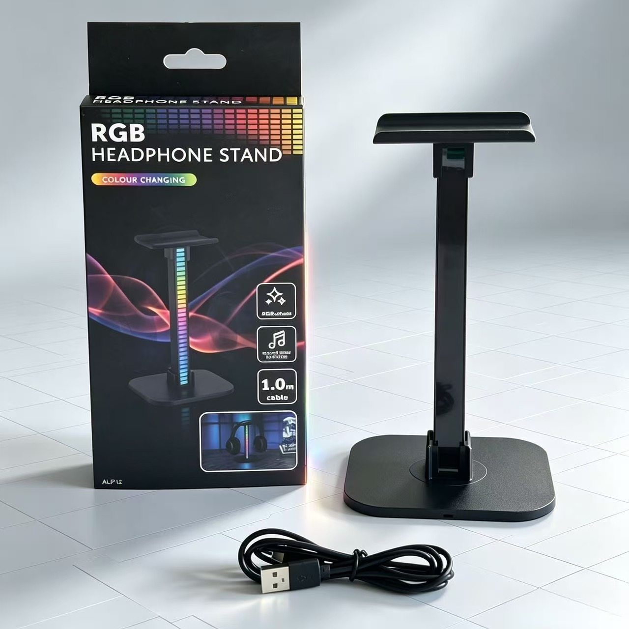 USBゲーミングヘッドホンスタンド RGBリズムライト付き  - Headset Stand Rgb のレビューと価格
